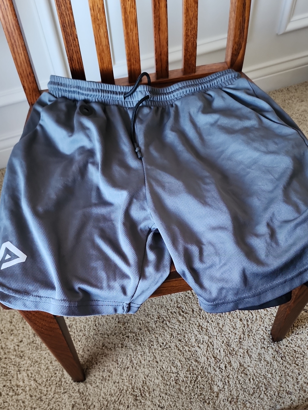 Men's Athletic Drawstring Shorts in Gray Arrive Active Underwear Built-in